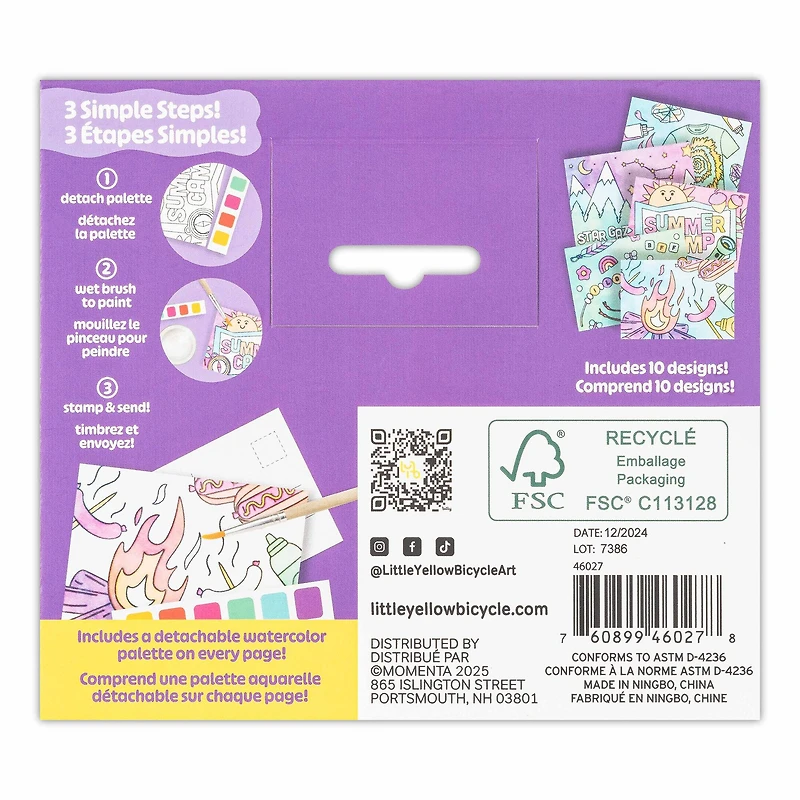 Little Yellow Bicycle® I Love Camp Watercolor Postcard Kit