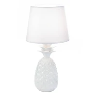 19.5" White Pineapple Table Lamp