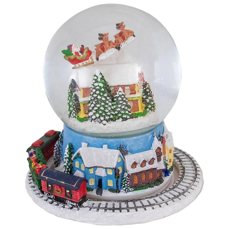 7.25" Musical Revolving House Christmas Snow Dome Décor