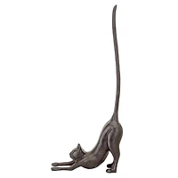 Design Toscano 18" Kitty Crouch Cast Iron Paper Towel Holder Cat Statue