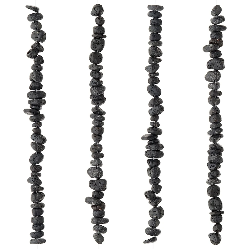 12 Pack: Black Lava Chip Beads, 10mm by Bead Landing™