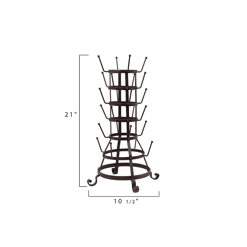 Hello Honey® 24 Hook Metal Bottle & Mug Holder