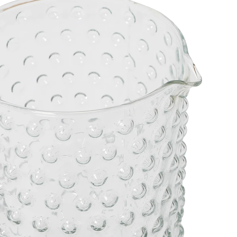 Hello Honey® Clear Hand-Blown Hobnail Glass Pitcher