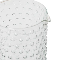Hello Honey® Clear Hand-Blown Hobnail Glass Pitcher
