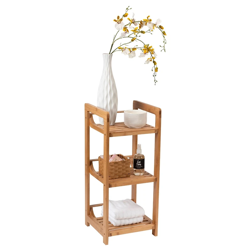 Organize It All 28" Lohas 3-Tier Bamboo Shelving Tower