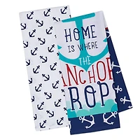 DII® Anchors Printed Dishtowel, 2ct.