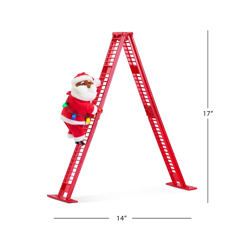Mr. Christmas 17" Animated Ladder Climbing Santa