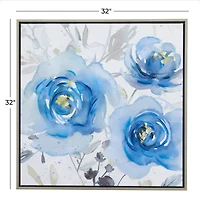 Blue Polystone French Country Framed Wall Art, 32" x 32"