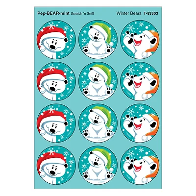 Trend Enterprises® Winter Bears Stinky Stickers®, 6 Packs of 48