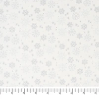 SINGER Christmas White Snowflakes Cotton Fabric