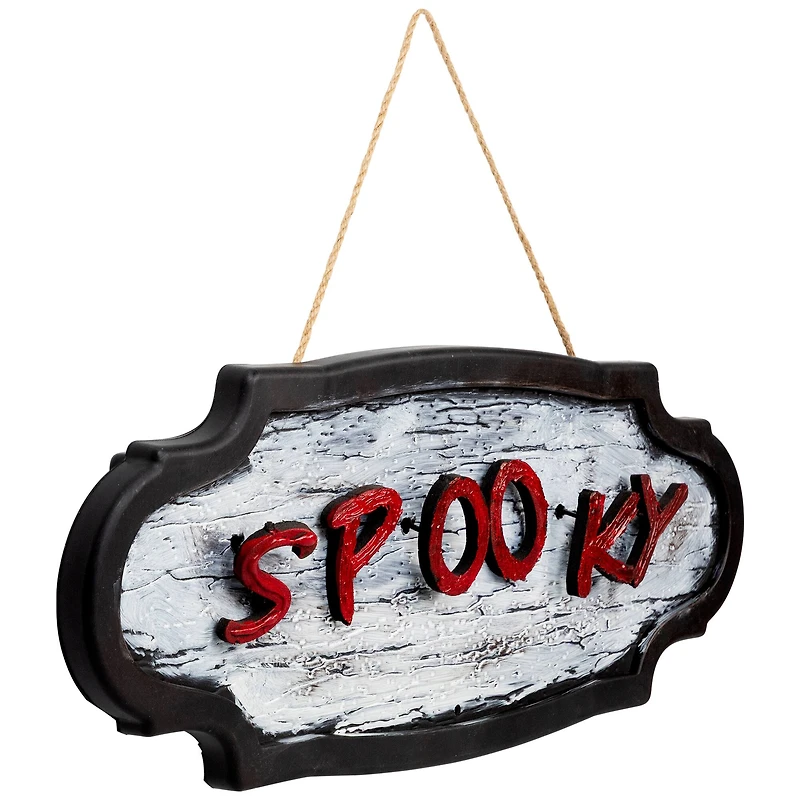 20.5" Red & Gray Animated Spooky Halloween Sign