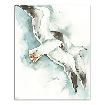 Coastal Seagulls 16" x 20" Canvas Wall Art