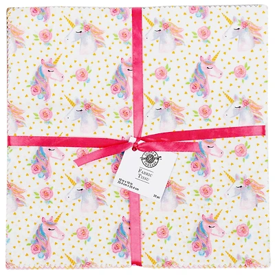 Unicorn Cotton Fabric Squares by Loops & Threads™