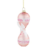 Baby Girl's First Christmas 2023 Glass Ornament - 5"
