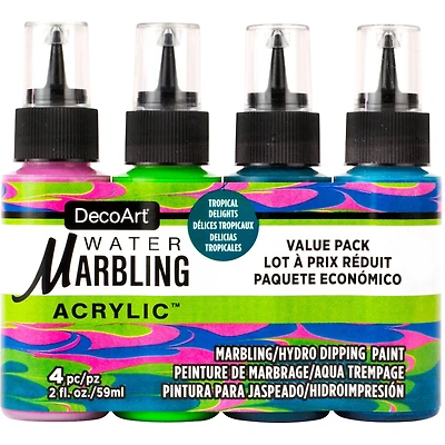 DecoArt® 4-Color Tropical Delights Water Marbling Value Pack