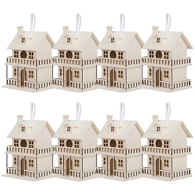 8 Pack: 9" Wood 2-Story Birdhouse by Make Market®