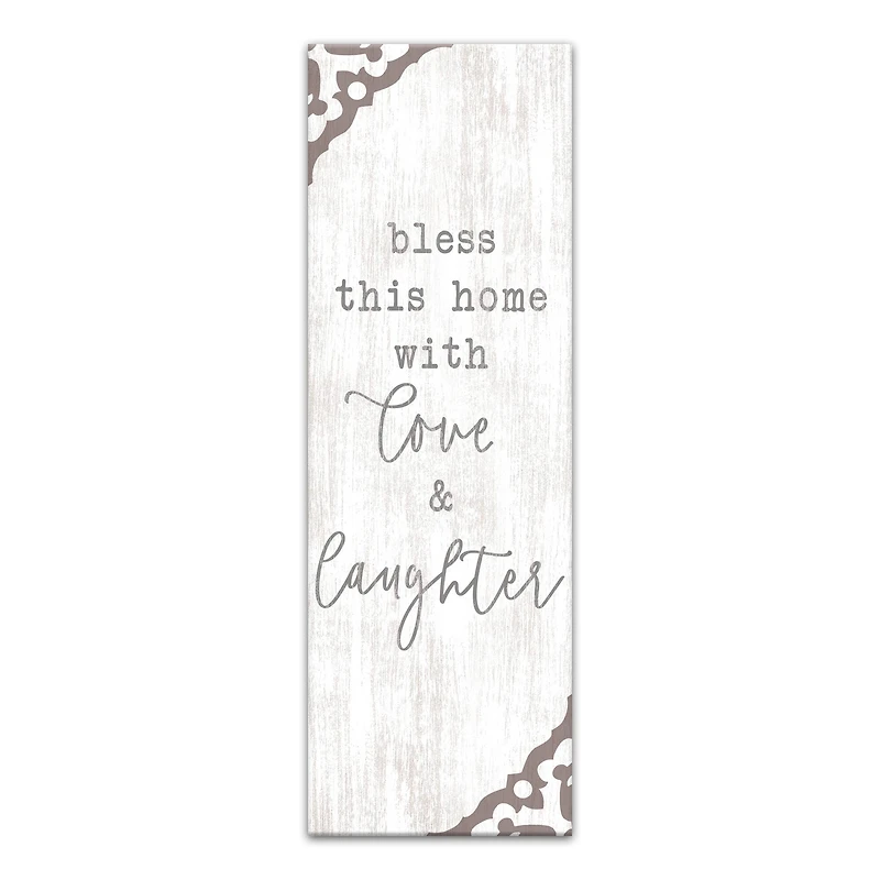 Bless this Home with Love & Laughter Canvas Wall Art