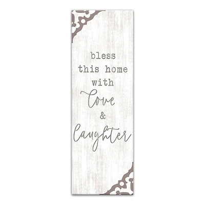 Bless this Home with Love & Laughter Canvas Wall Art