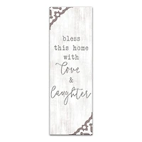 Bless this Home with Love & Laughter Canvas Wall Art
