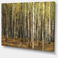 Designart - Green Fall Forest with Thick Trees