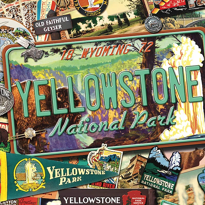 Hart Puzzles Yellowstone National Park by Kate Ward Thacker 1,000 Piece Jigsaw Puzzle