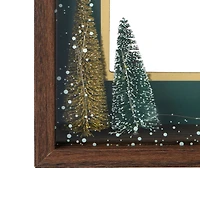 4" x 6" Merry House with Trees Light-Up Tabletop Frame by Studio Décor®