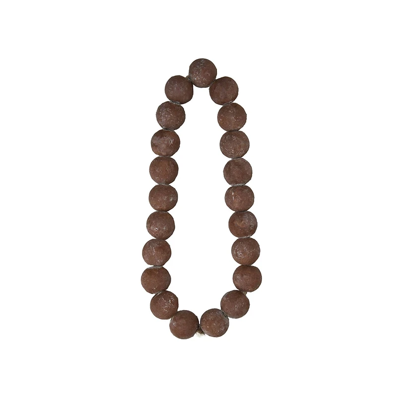 Hello Honey® 11.75" Distressed Brown Cement Bead Garland