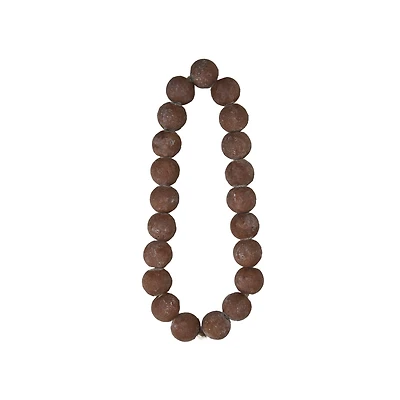 Hello Honey® 11.75" Distressed Brown Cement Bead Garland