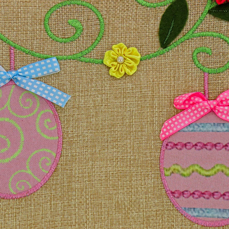 18'' x 10'' Decorated Eggs Easter Pillow