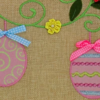 18'' x 10'' Decorated Eggs Easter Pillow