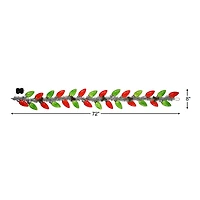 Mr. Christmas 72" Red & Green Retro C9 Bulb Garland