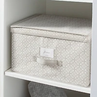 Simplify Jumbo Gray Boho Storage Box