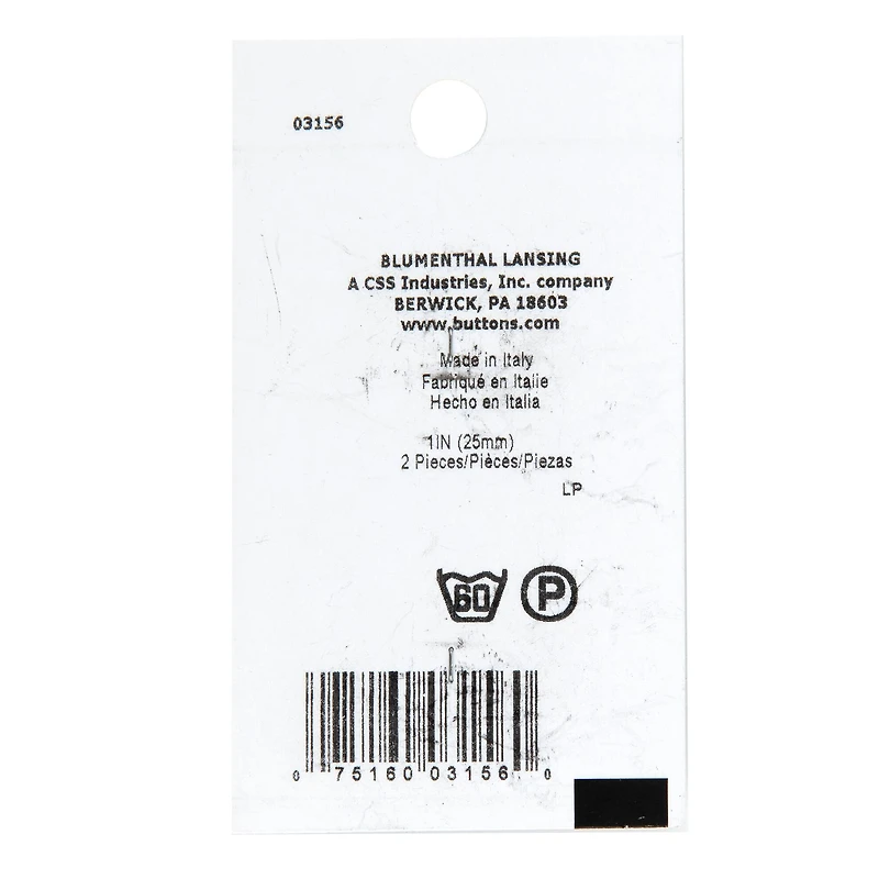 LaMode 1" Tan 4-Hole Buttons, 2ct.