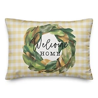 Welcome Home Wreath 14" x 20" Throw Pillow