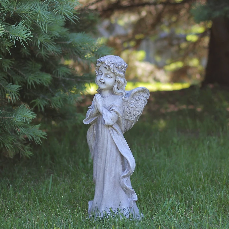 21" Angel in Prayer Outdoor Garden Planter Statue