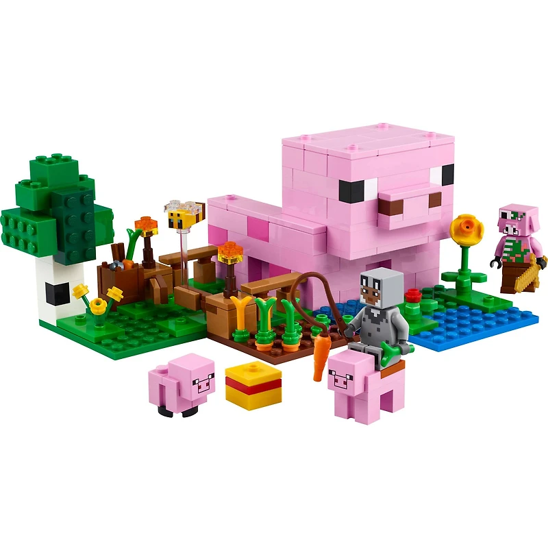 LEGO® Minecraft® The Baby Pig House Gamer Building Toy Animal Set for Kids 21268
