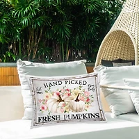 Stupell Industries Hand Picked Pumpkins Outdoor Printed Pillow