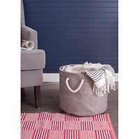 Gray Polyester Variegated Round Bin