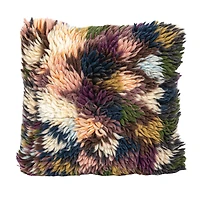 Hello Honey® 20" Multicolored Woven Wool Shag Pillow