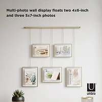 Umbra Matte Brass Exhibit Gallery Picture Frame Set