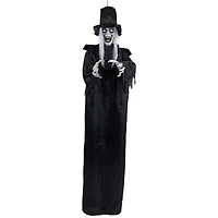 6ft. Lit Animated Vampire in Robe & Top Hat Halloween Decoration