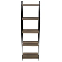 Household Essentials Jamestown 59" 5-Shelf Narrow Bookshelf