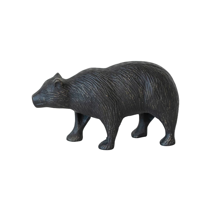 Hello Honey® 8" Black Cast Aluminum Bear Décor