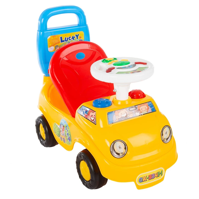 Toy Time Yellow Ride-On Activity Car