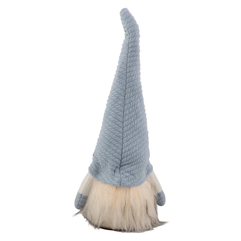 12" Lighted Blue Spring Gnome with Flower Hat