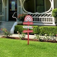 Glitzhome® 41.75" Valentine's Wooden Rainbow Word Sign Patch & Yard Stake