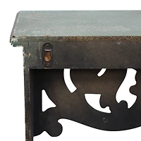 White Wood Farmhouse Wall Shelf, 10" x 48" x 8"