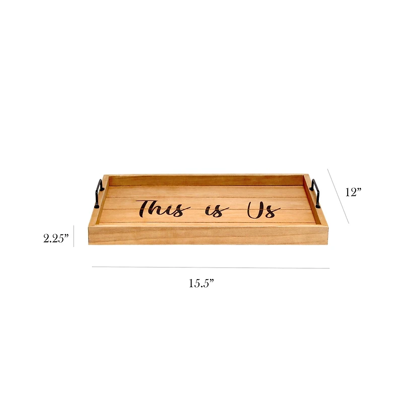 Elegant Designs™ 15.5" This is Us Serving Tray with Handles