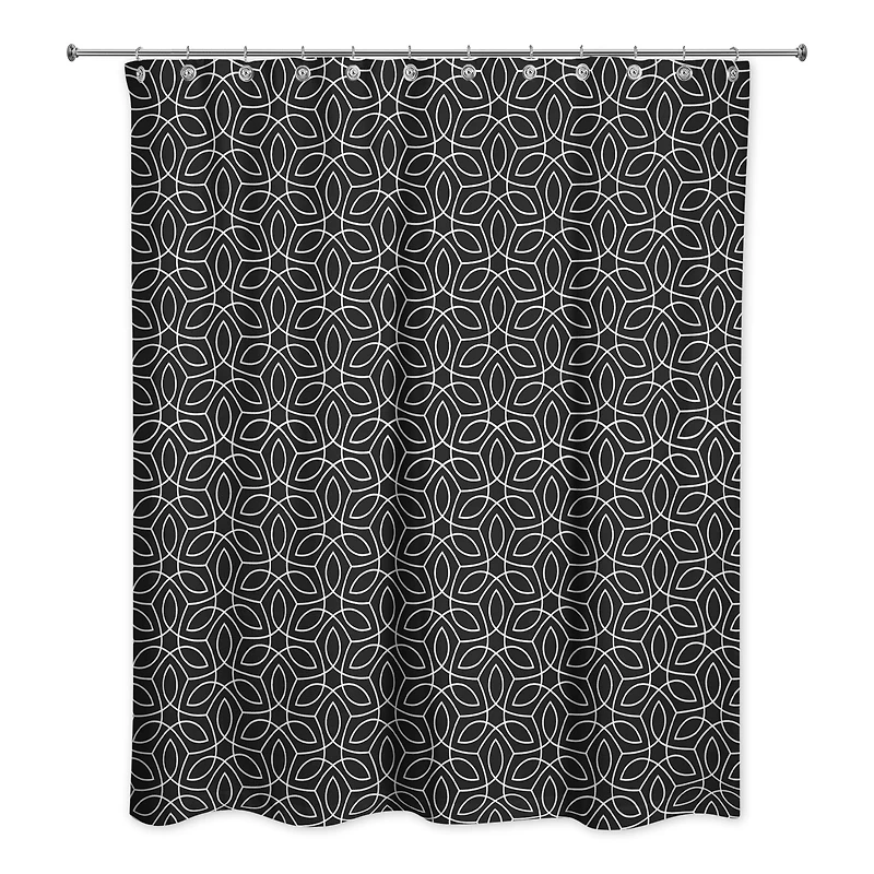 Contoured Leaves Shower Curtain