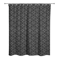 Contoured Leaves Shower Curtain